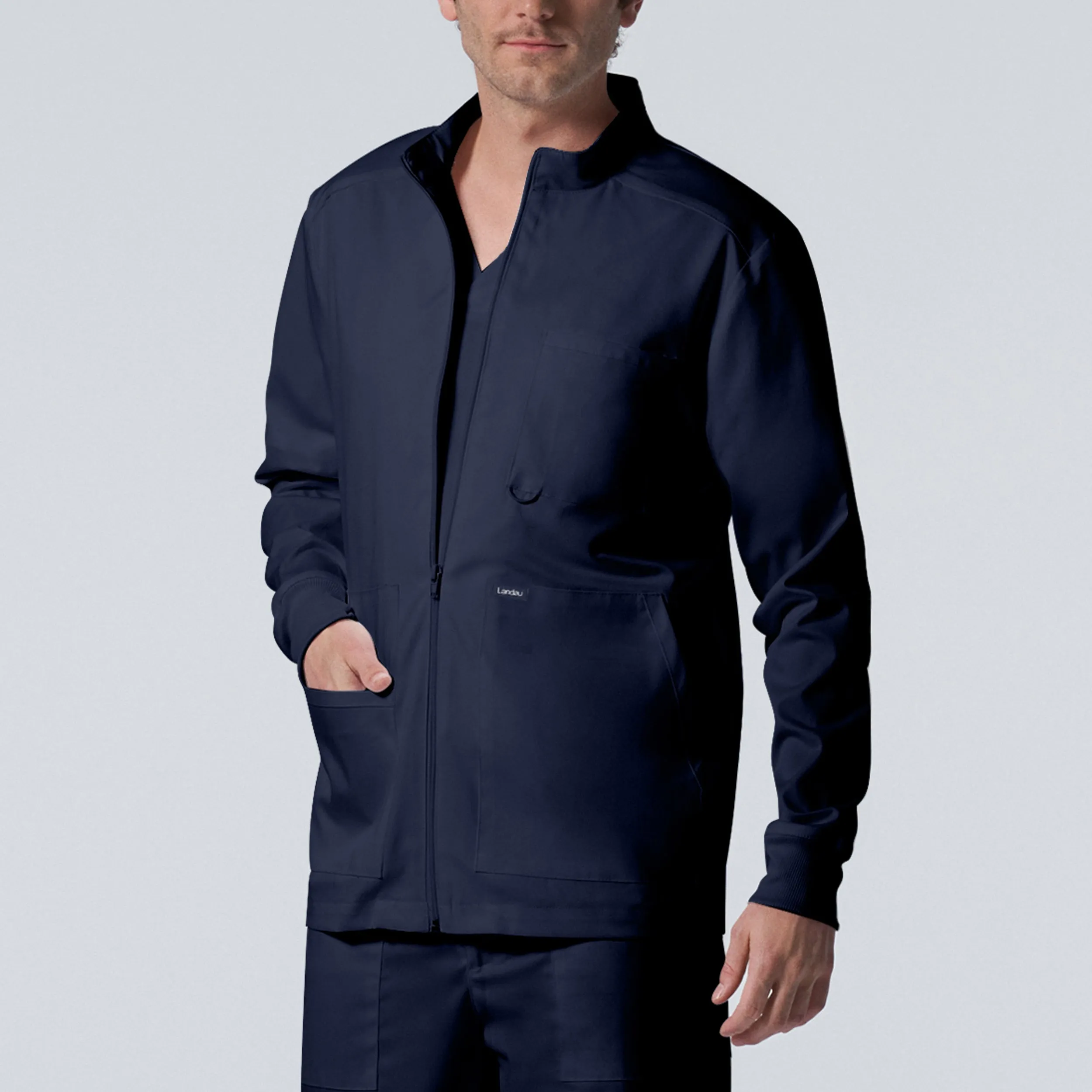 Landau ProFlex Mens 4-Pocket Scrub Jacket
