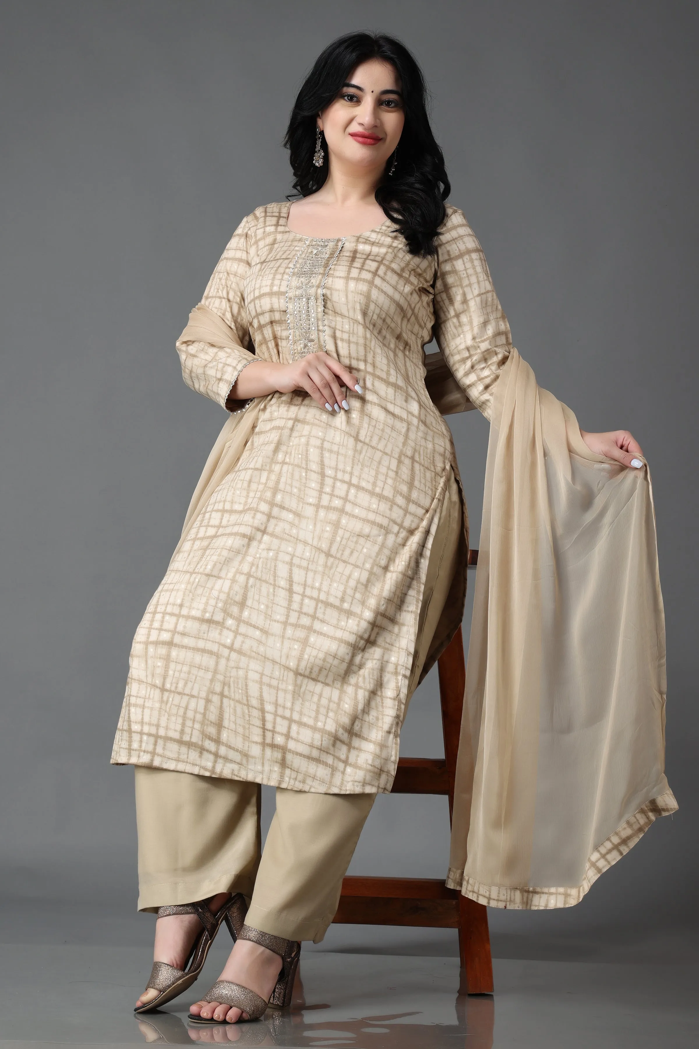 Life's Melody Modal Suit With Handwork