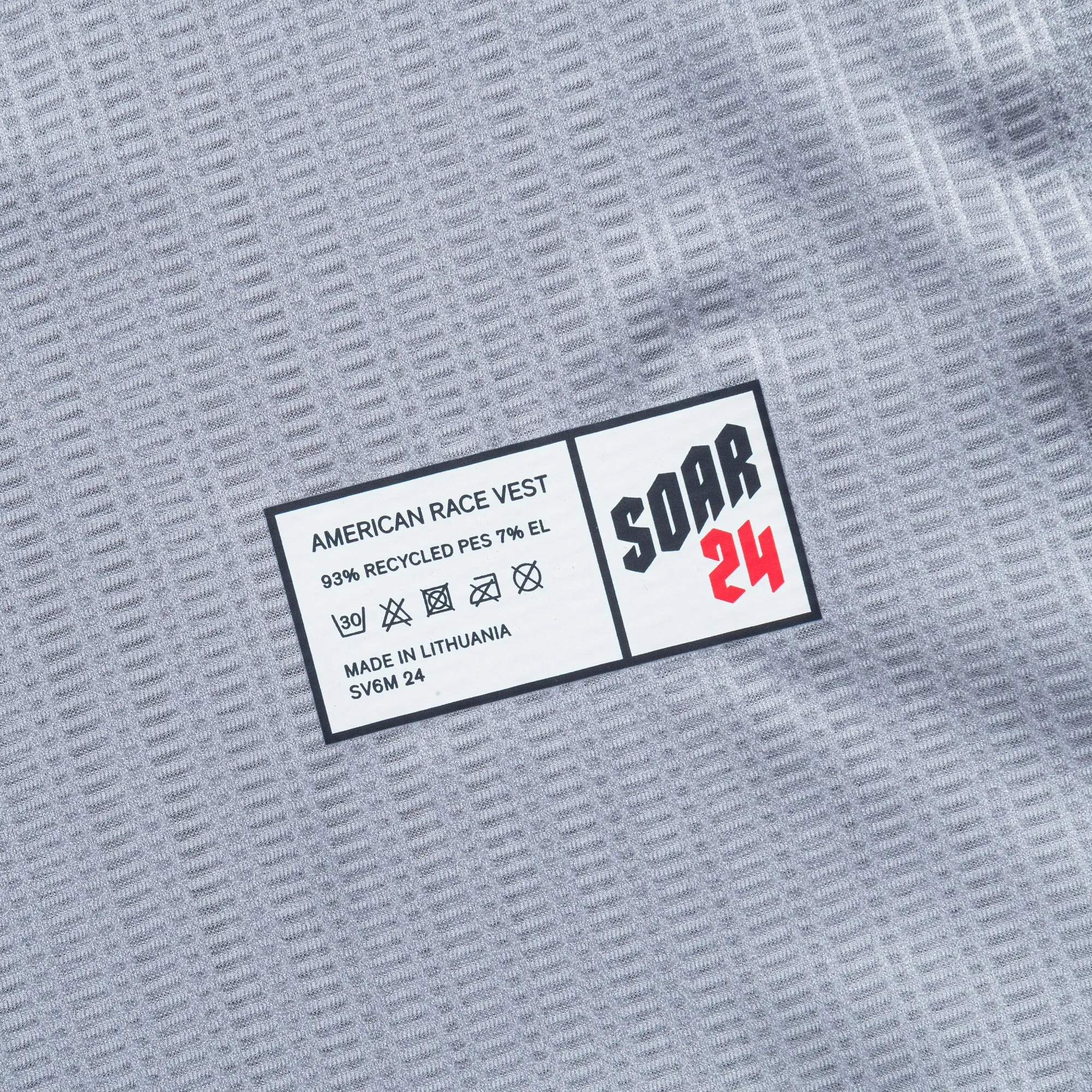 Mens American Race Vest - Grey/Blue