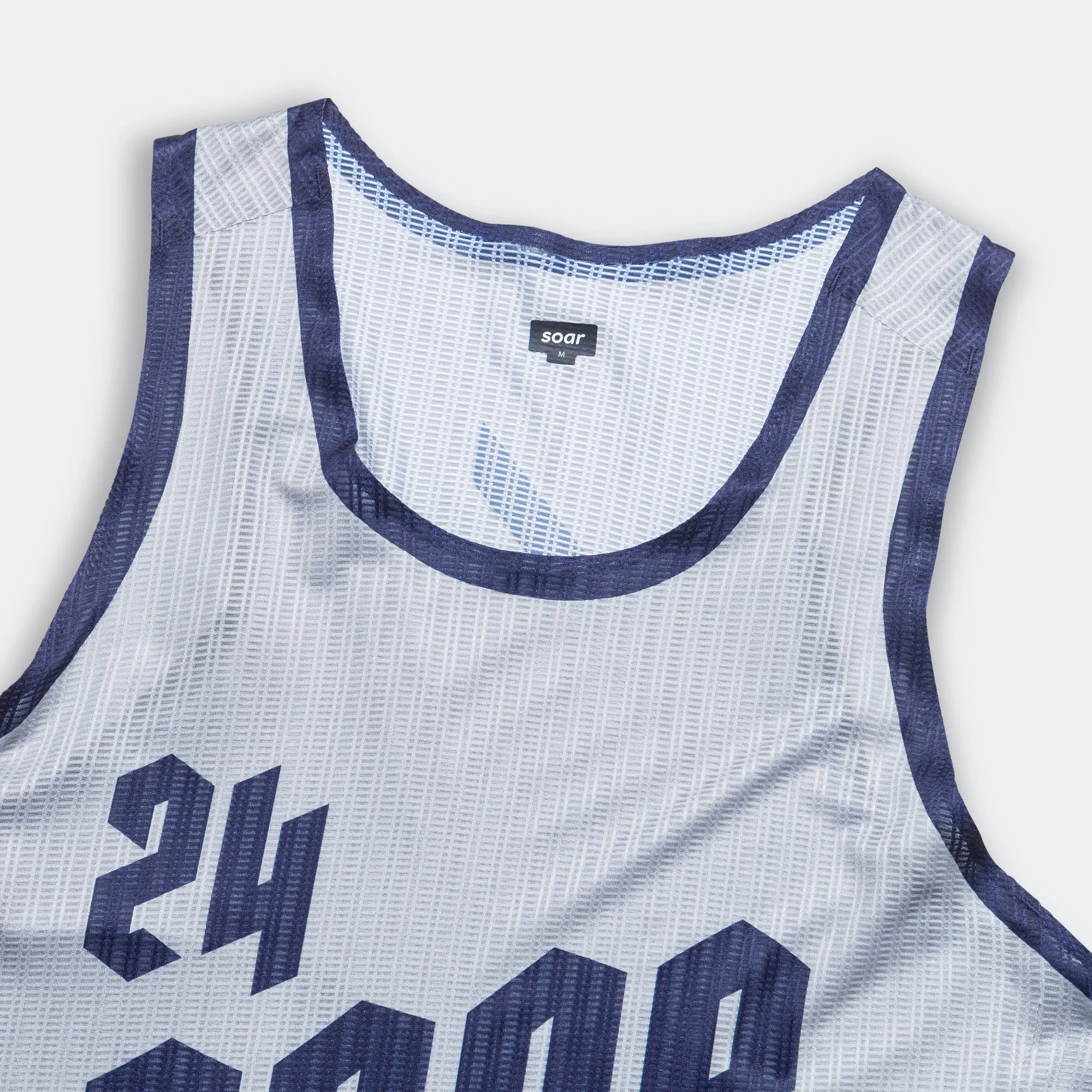 Mens American Race Vest - Grey/Blue
