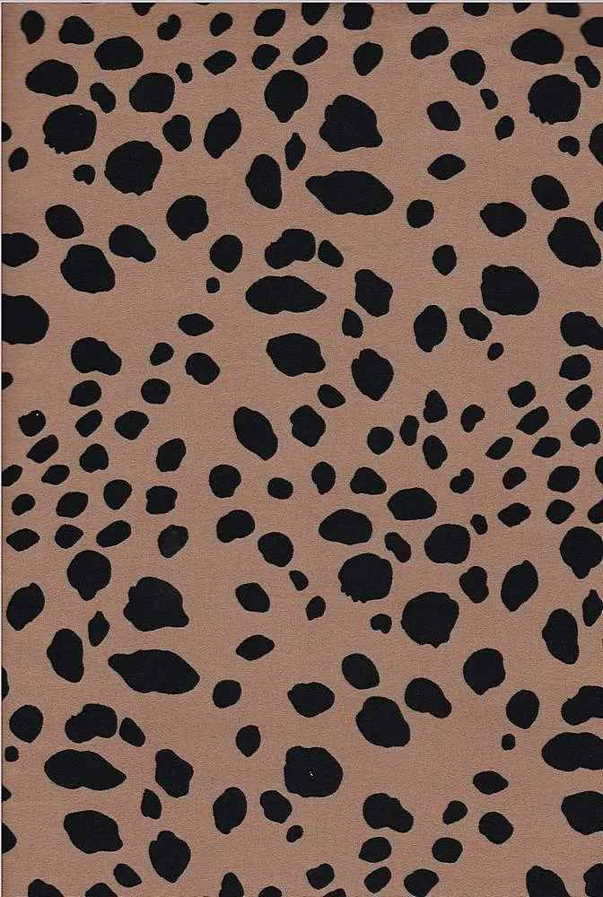 SUPER SOFT POLYESTER SPANDEX DBP / DTY BRUSHED CHEETAH [NFA190630-009]
