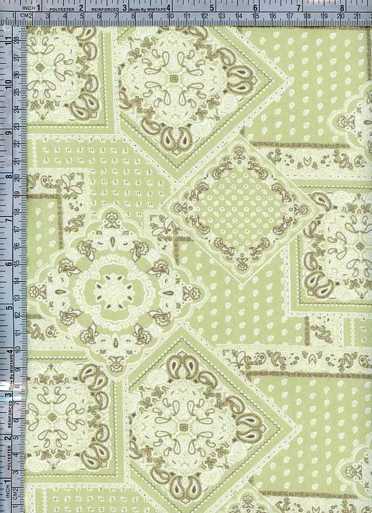 SUPER SOFT POLYESTER SPANDEX DBP / DTY BRUSHED ETHNIC PAISLEY PATCHWORK [NFE210903C-009]