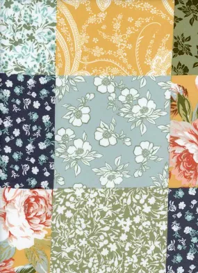 SUPER SOFT POLYESTER SPANDEX DBP / DTY BRUSHED FLORAL PATCHWORK [NFP210812-009]