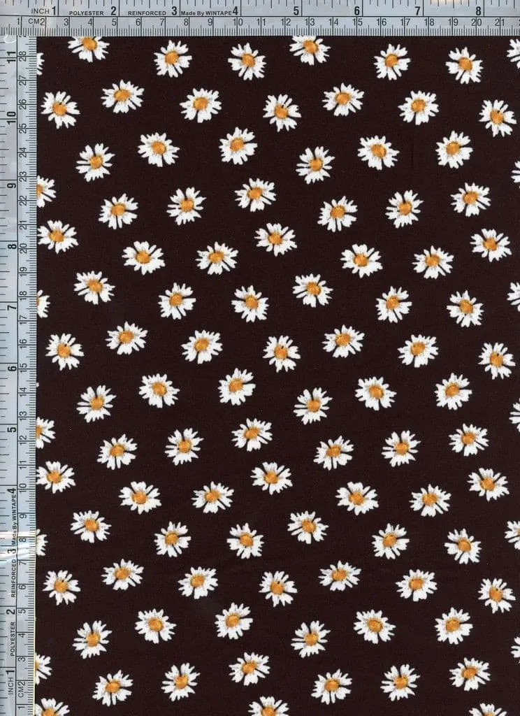 SUPER SOFT POLYESTER SPANDEX DBP / DTY BRUSHED SMALL DAISY FLORAL [NFF200309B-009]