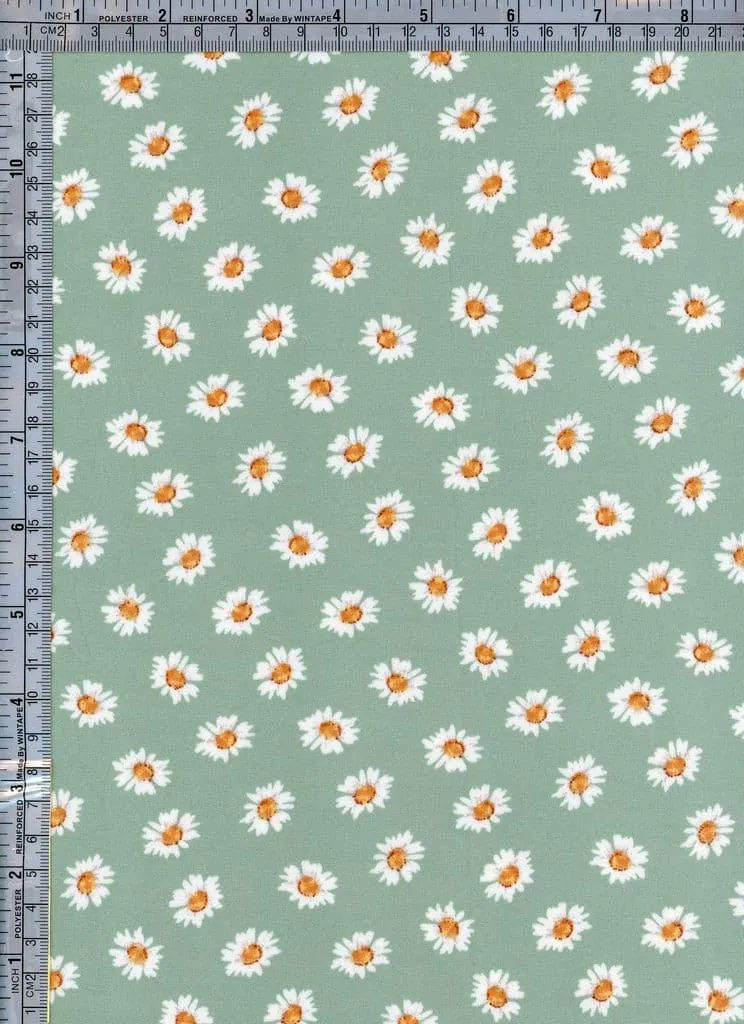 SUPER SOFT POLYESTER SPANDEX DBP / DTY BRUSHED SMALL DAISY FLORAL [NFF200309B-009]