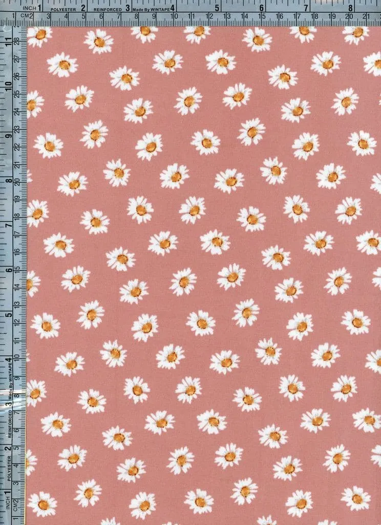SUPER SOFT POLYESTER SPANDEX DBP / DTY BRUSHED SMALL DAISY FLORAL [NFF200309B-009]