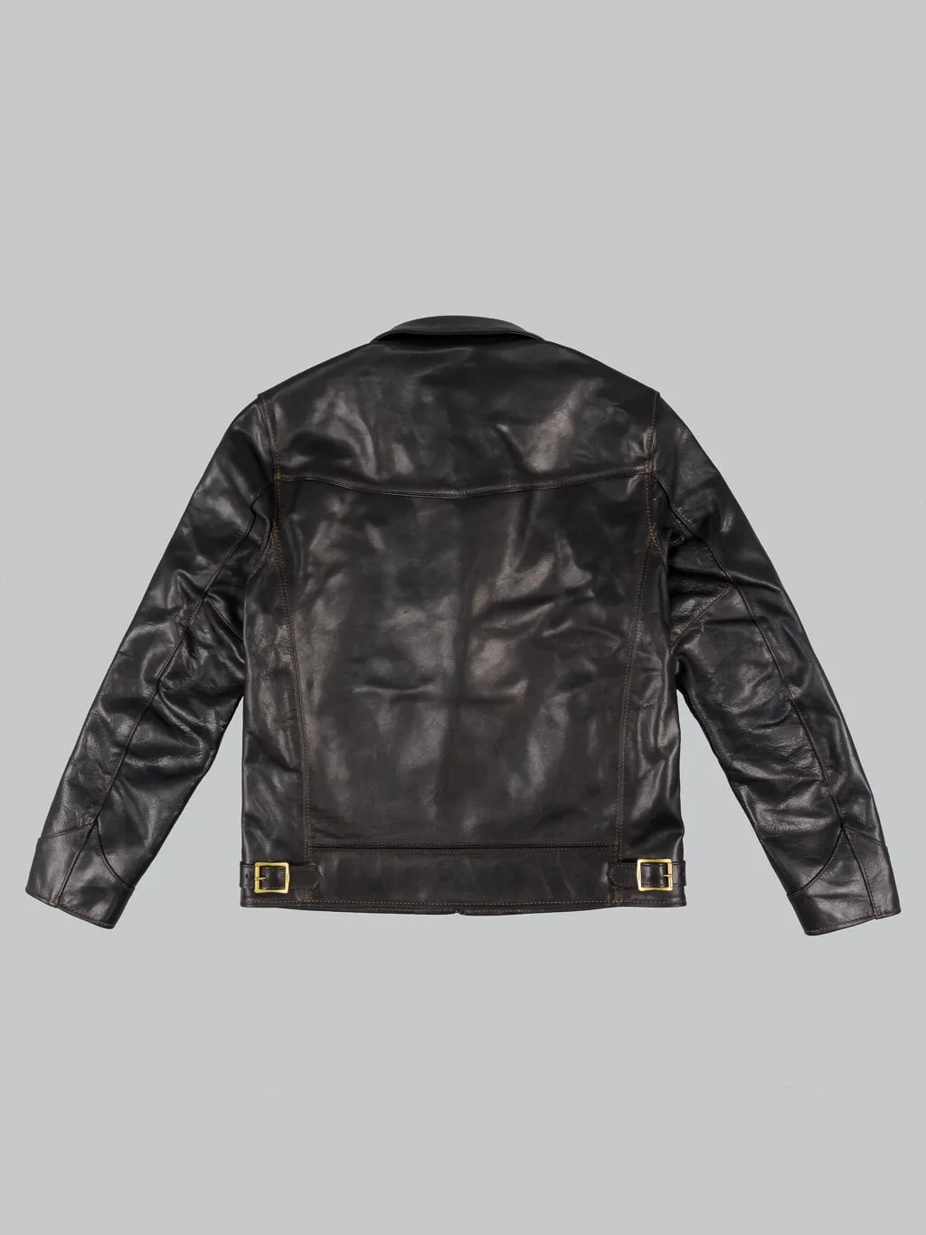 The Flat Head FN-LJ-HS001 Horsehide Single Rider's Jacket Black Aniline
