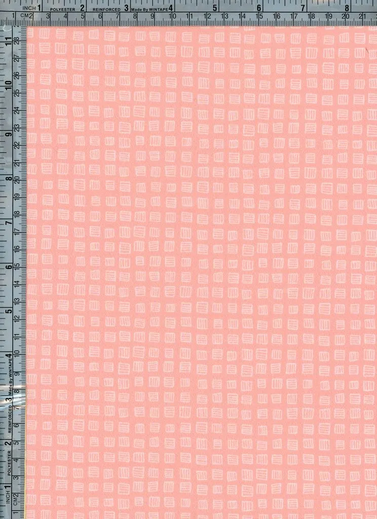 WEAVE GRID PRINTED ON DBP | DTY BRUSHED [FWD01-F210206C]